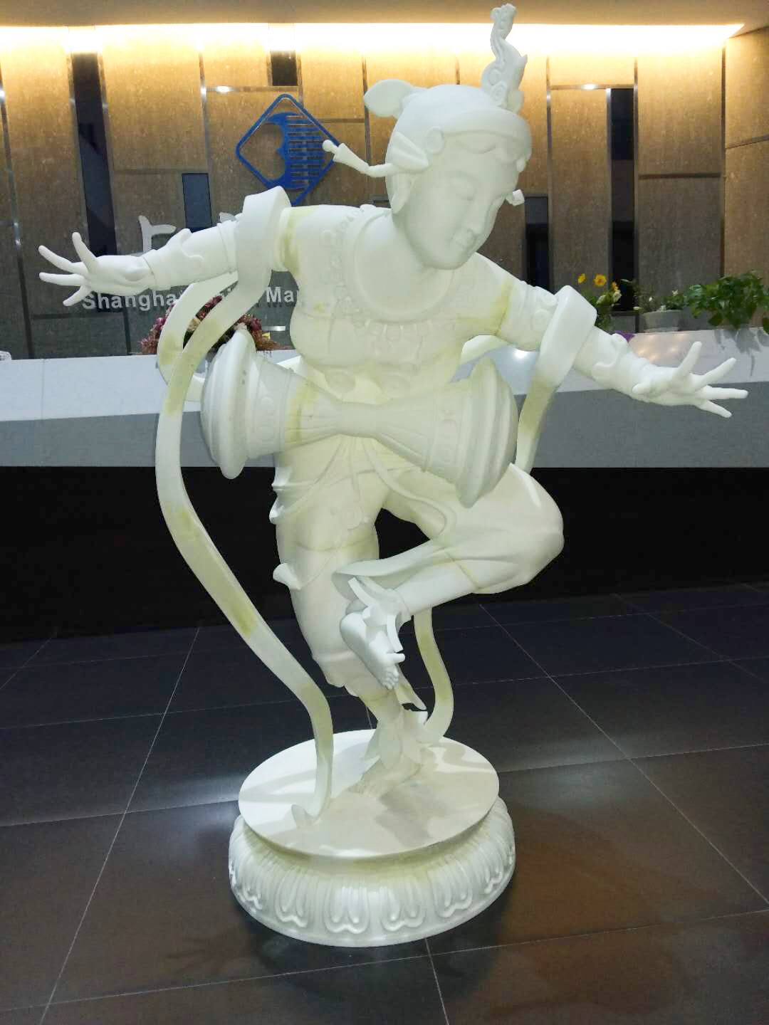 3D打印機(jī)打印大型雕塑——敦煌壁畫，白色數(shù)模